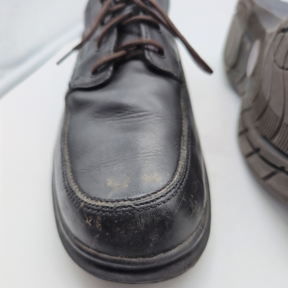 Red Wing Shoes Sz  10.5 B Safety Black Leather Lace-Up Derby Oxfords 8636